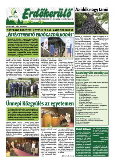 Erdőkerülő újság címlapja