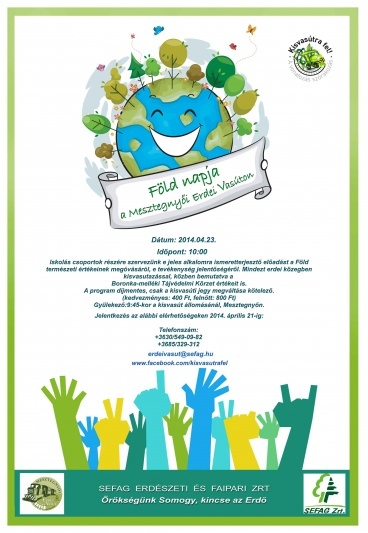 Föld napja program plakátja 2014.04.23. Mesztegnyő