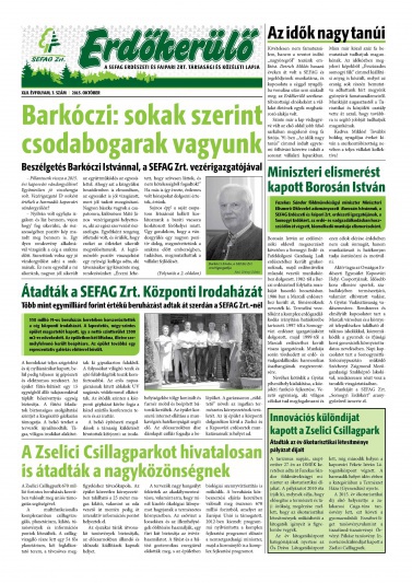 Erdőkerülő újság címlapja