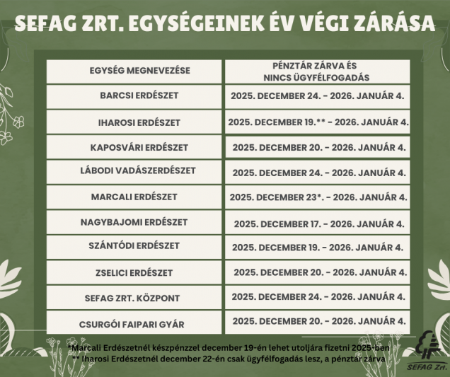 2025 év végi zárás